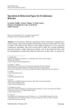 Speciation in Behavioral Space for Evolutionary