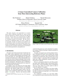 A Linear Generalized Camera Calibration from Three Intersecting