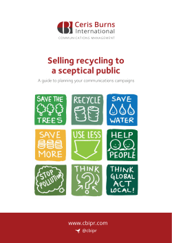 Selling recycling to a sceptical public