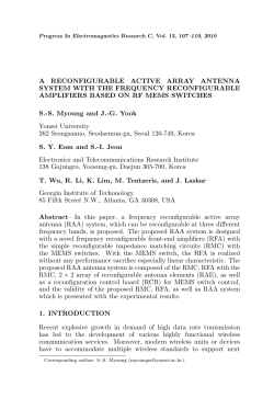 A RECONFIGURABLE ACTIVE ARRAY ANTENNA SYSTEM WITH