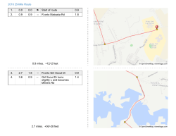 2016 25-Mile Route 1. 0.0 0.0 Start of route 0.9 2. 0.9 0.9 &rarr; R onto