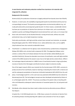 1 A novel alumina and carbonate production method