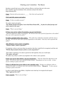 Committee Chair Manual