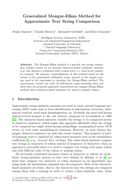 Generalized Mongue-Elkan Method for Approximate Text String