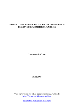 Pseudo Operations and Counterinsurgency