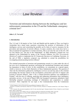 Terrorism and information sharing between the intelligence and law