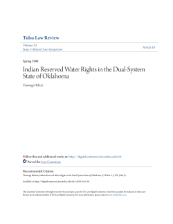 Indian Reserved Water Rights in the Dual