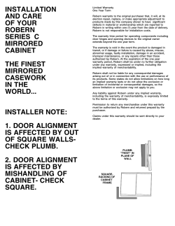 installation and care of your robern series c