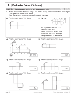 19. [Perimeter / Area / Volume]