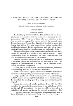 A GENETIC STUDY OF THE