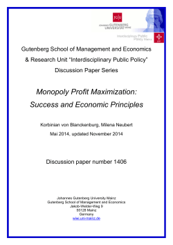 Monopoly Profit Maximization: Success and Economic Principles