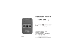 TENS 210 Manual