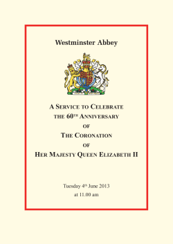 60th Anniversary - Westminster Abbey