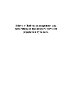 Effects of habitat management and restoration on freshwater