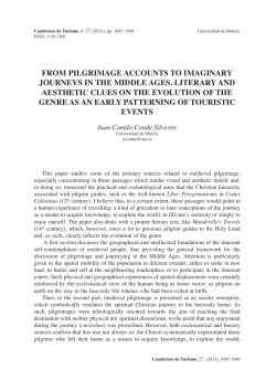 from pilgrimage accounts to imaginary journeys in the middle ages
