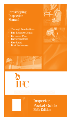 Inspection Guidelines for Through-Penetration and Joint Firestop