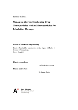 Nanos-in-Micros: Combining Drug Nanoparticles within