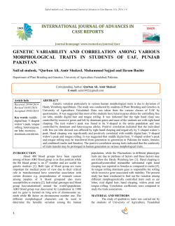 international journal of advances in case reports genetic variability