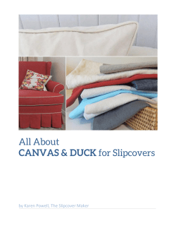About Canvas for Slipcovers