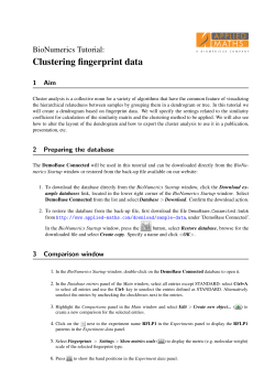 Clustering fingerprint data