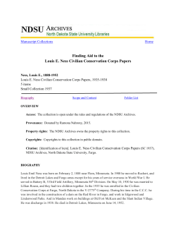 Finding Aid to the Louis E. Ness Civilian Conservation Corps Papers
