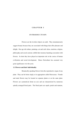 C H A P T E R   I I N T R O D U C T I O N Flowers are the loveliest