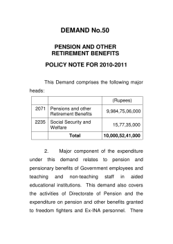 Pension and other Retirement Benefits