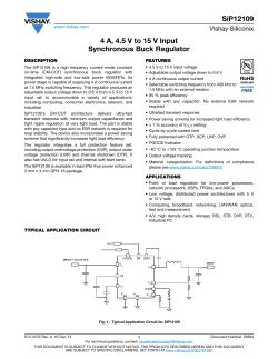 SiP12109 4 A, 4.5 V to 15 V Input Synchronous Buck Regulator