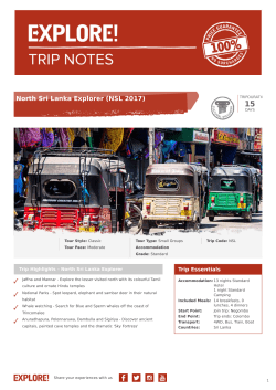 NSL 2016 - Explore Worldwide