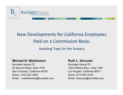 New Developments for California Employees Paid on a Commission