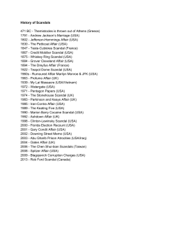 History of Scandals Sheet