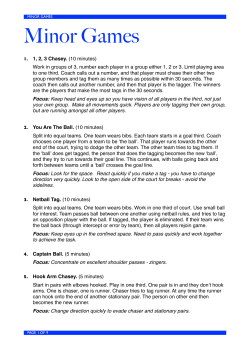 Minor Games - Blacktown City Netball Association