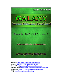 PDF - Galaxy: International Multidisciplinary Research Journal ISSN