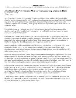 John Steinbeck`s `Of Mice and Men` survives censorship attempt in