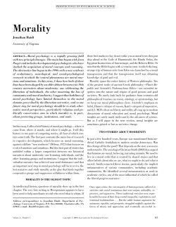 Morality