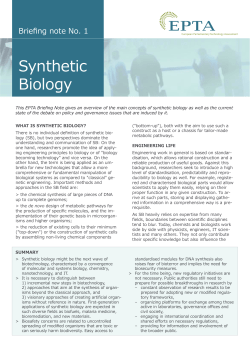 Synthetic Biology
