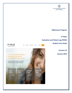 Millennium Program E*Value Evaluation and Patient Log [PXDX