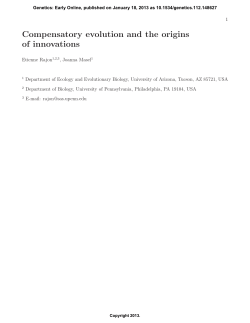 Compensatory evolution and the origins of innovations