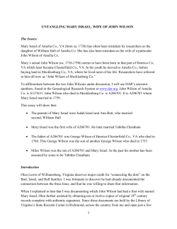 Untangling Mary Israel, Wife of John Wilson