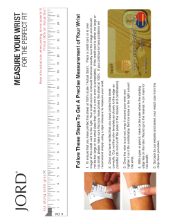 JORD Wrist Measuring Instructions