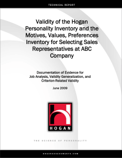 technical - Hogan Assessments