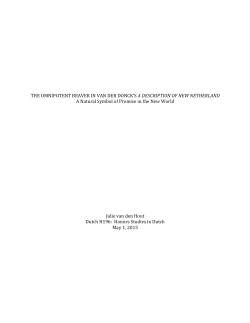 the omnipotent beaver in van der donck`s a