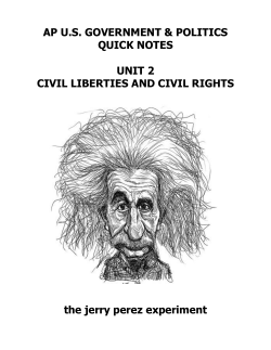 unit 2 quick notes - the jerry perez experiment
