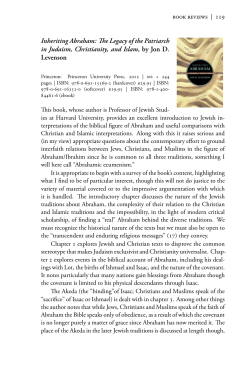Inheriting Abraham: Te Legacy of the Patriarch in +udaism