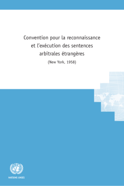 Convention pour la reconnaissance et l`ex&eacute;cution des sentences