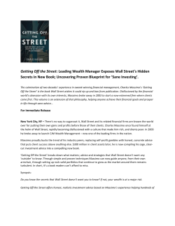 Getting Off the Street - CJM Wealth Management