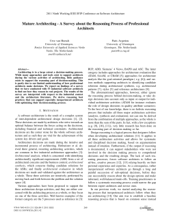 A Survey about the Reasoning Process of Professional Architects