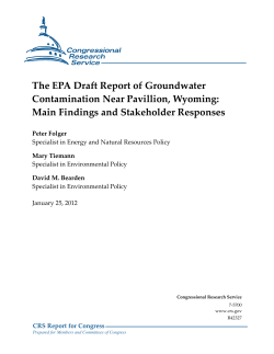 The EPA Draft Report of Groundwater Contamination Near Pavillion