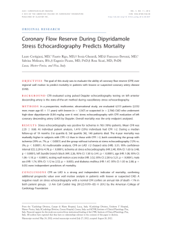 Coronary Flow Reserve During Dipyridamole Stress