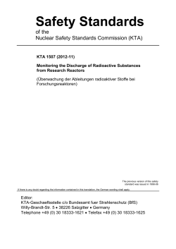 Monitoring the Discharge of Radioactive Substances from Research